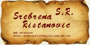 Srebrena Ristanović vizit kartica